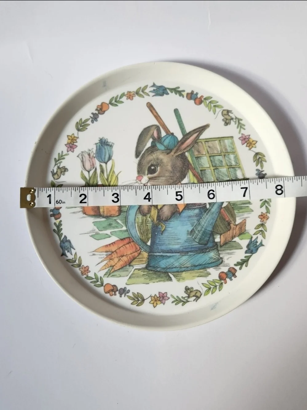 Peter Rabbit Children's Plate SiLite 1970s Vintage Melamine